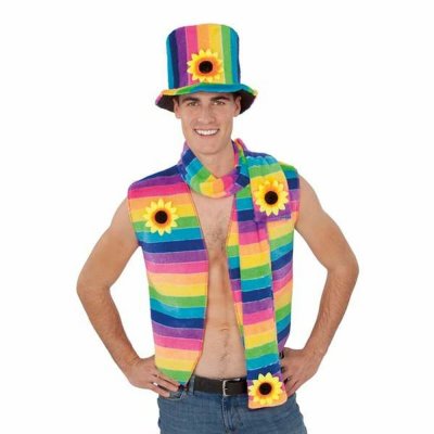 Maskeraddräkt vuxna My Other Me Rainbow Väst Storlek 54