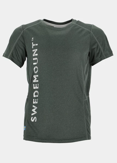 Training Logo Tee B Jr, Olive Melange/Reflective, 140, T-Shirts