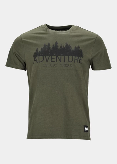 Hudson M O-Neck Printed T-Shir, Forest Night, S, T-Shirts