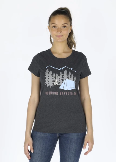 Forest Tee W, Grey Melange Tent, 38, T-Shirts