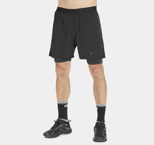 Dylan M 2-In-1 Stretch Shorts, Black, L, Löparshorts
