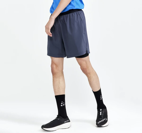 Adv Essence Perforated 2-In-1, Asphalt, 2xl, Löparshorts
