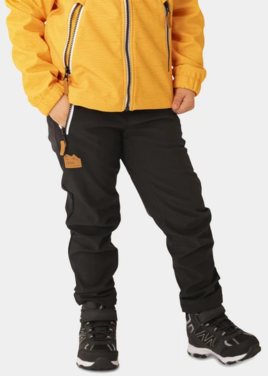 Bergen Softshell Pants Jr, Black, 160, Träningsbyxor
