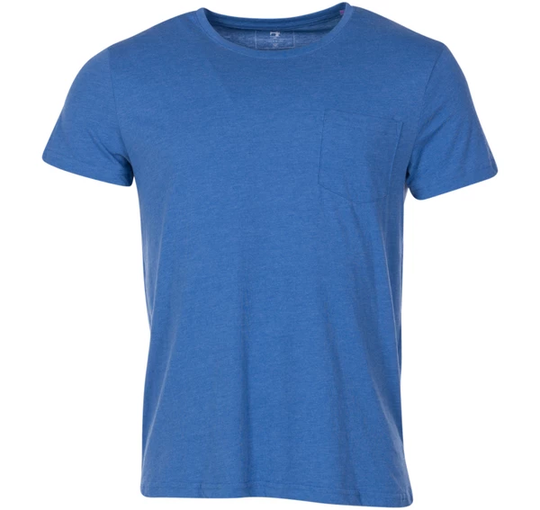 Pocket Tee, Blue Melange, M, T-Shirts
