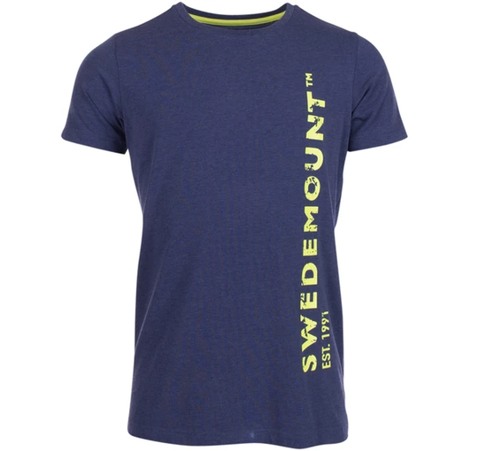 Est 91 Tee Sr, Navy Melange/Neon, M, T-Shirts