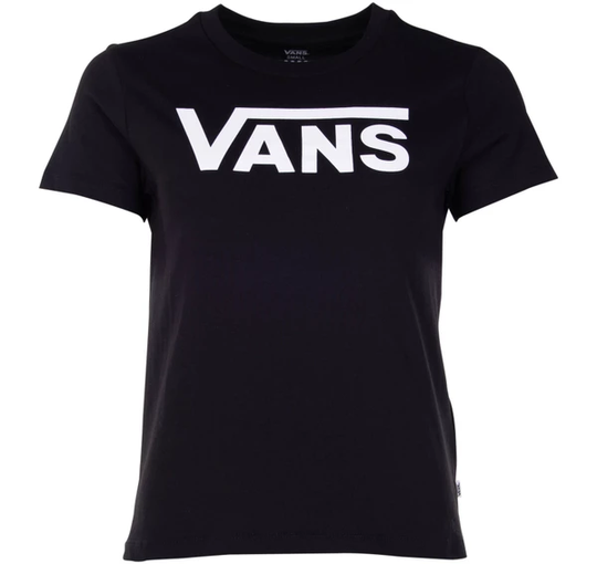 Wm Drop V Ss Crew-B, Black, M, T-Shirts