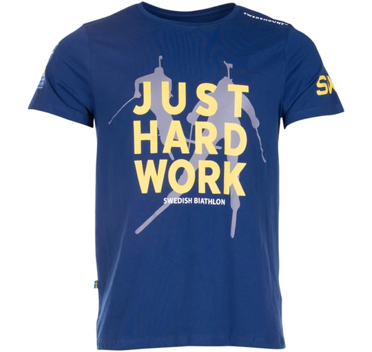 Just Hard Work Tee Sr, Navy/Yellow, 3xl, T-Shirts