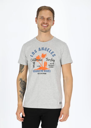 Los Angeles Tee, Lt Grey Melange, M, T-Shirts