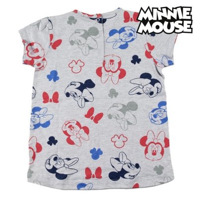 Barn T-shirt med kortärm Minnie Mouse Grå (Storlek: 18 månader)
