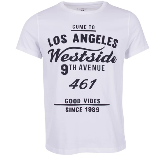 L.A Tee, White, M, T-Shirts