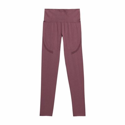 Sport-leggings, Dam 4F Functional Bordeaux (Storlek: M/L)