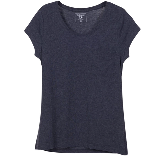 Pocket Tee W, Dk Grey Melange, 36, T-Shirts