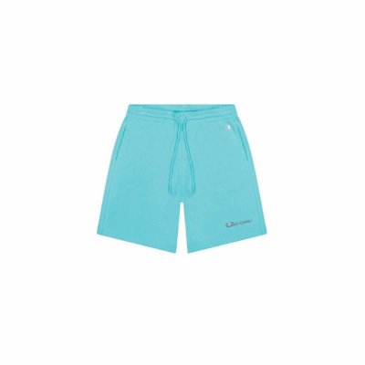 Sportshorts för män Champion Script Logo BL Aquamarine (Storlek: XL)