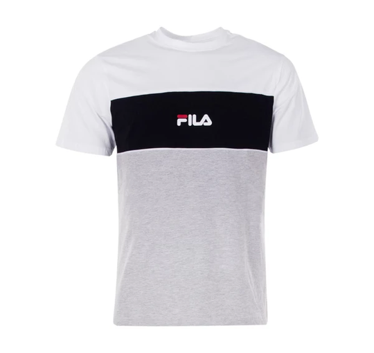 Anoki Blocked Tee, Light Grey Melange Bros-Bright, S, T-Shirts