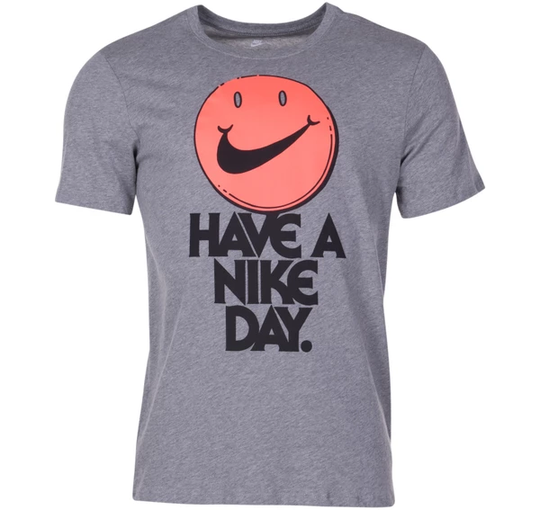 M Nsw Tee Cncpt Blue 3, Dk Grey Heather/Bright Mango, L, T-Shirts