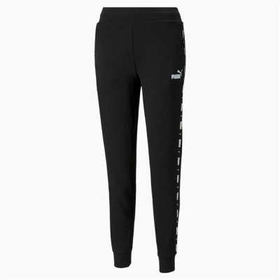 Långa träningsbyxor Puma Power Tape W Svart Kvinna (Storlek: S)