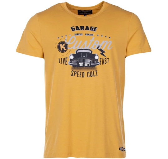 Custom Tee, Yellow Melange, L, T-Shirts