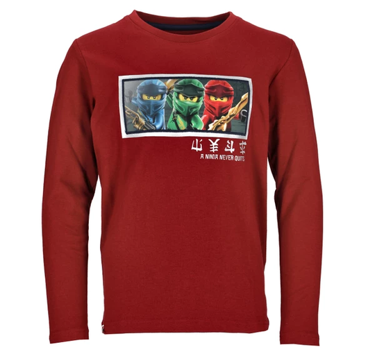 M12010287 - T-Shirt Ls, Dark Bordeaux, 116, T-Shirts