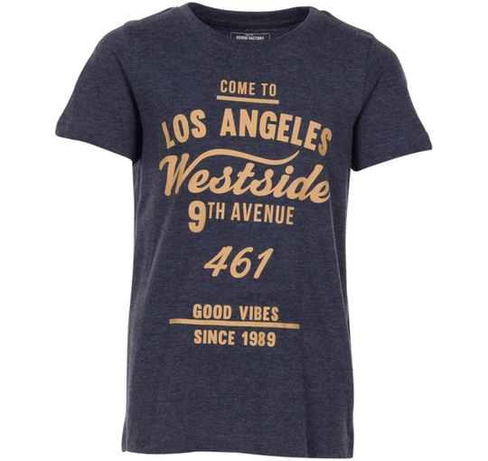 Denim Tee Jr, Navy Melange, 130, T-Shirts
