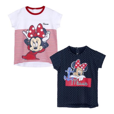 Barn T-shirt med kortärm Minnie Mouse 2 antal Röd (Storlek: 12 månader)