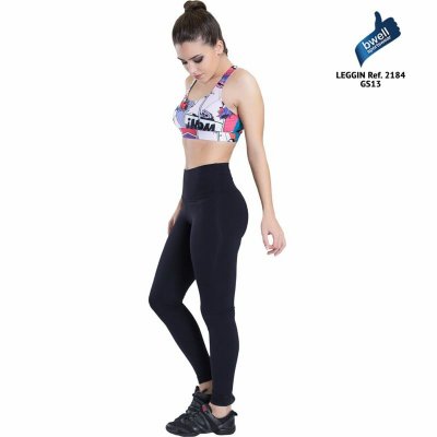 Sport-leggings, Dam Happy Dance Svart (Storlek: L)