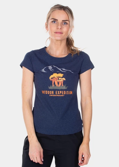 Forest Tee W, Navymelange Chantarelle, 44, T-Shirts