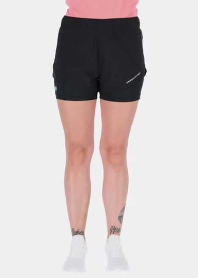 Training 2in1 Shorts W, Black, 46, Träningsshorts