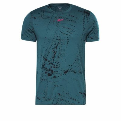 Sporttröja med ärmar Reebok Workout Ready Mörkgrå (Storlek: XL)