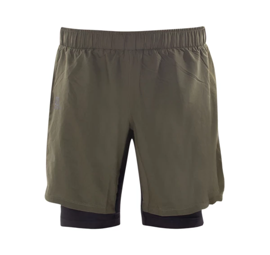 Xa Twinskin Short M, Green, M, Träningsshorts