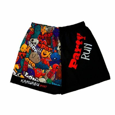 Sportshorts för kvinnor Kamuabu Partyrun Svart (Storlek: L)