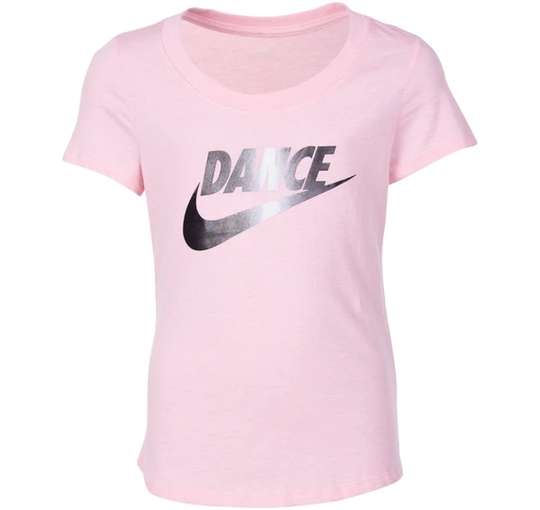 G Nsw Tee Scoop Dance Swoosh, Bleached Coral/Htr, L, T-Shirts