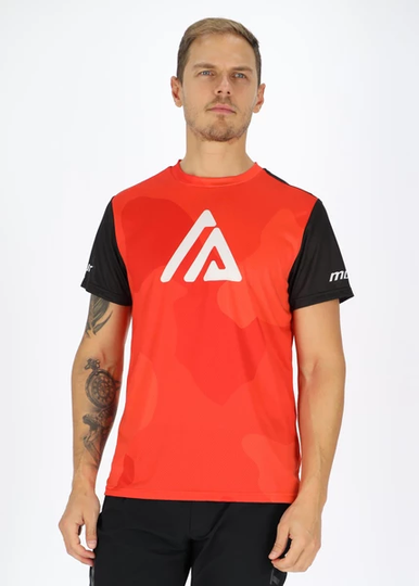 Mtb Bike Tee, Orange Camo, M, T-Shirts