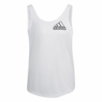 Ärmlös sporttröja Dam Adidas Designed to Move Vit (Storlek: M)