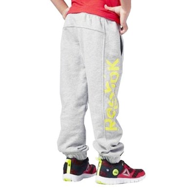 Träningsbyxa barn Reebok B ES BL Pant Grå Gul (Storlek: L)