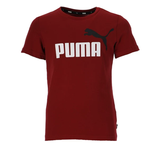 Ess+ 2 Col Logo Tee B, Intense Red, 128, T-Shirts