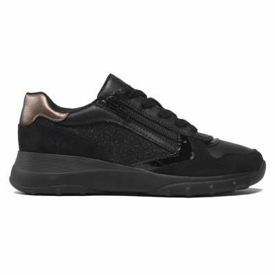 Sportskor Casual Dam Geox Alleniee Svart (Fotstorlek: 38)