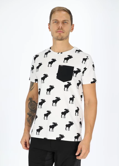 Elk Tee, White/Black, 3xl, T-Shirts