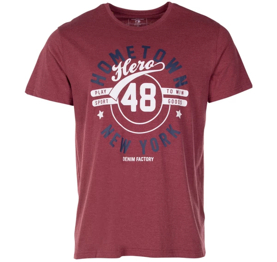 New York Tee, Red Melange, 2xl, T-Shirts