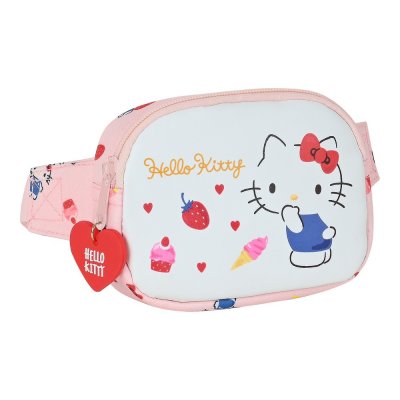 Midjeväska Hello Kitty Happiness girl Rosa Vit (14 x 11 x 4 cm)