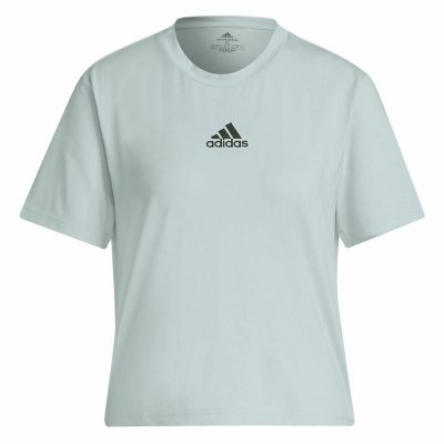 Sporttröja med ärmar Adidas Aeroready You for You Ljusturkos (Storlek: S)