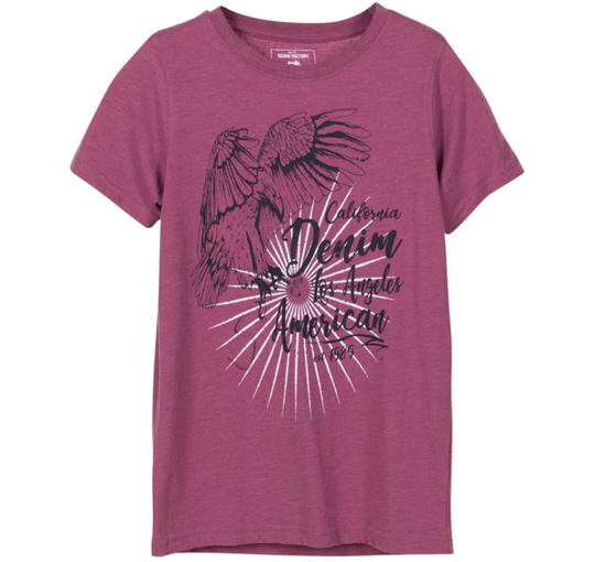 Eagle Tee Jr, Red Melange, 120, T-Shirts