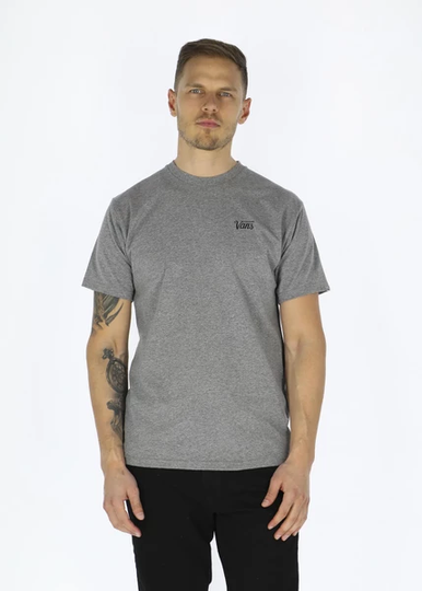 Mn Vans Mini Script-B, Grey Hthr, S, T-Shirts