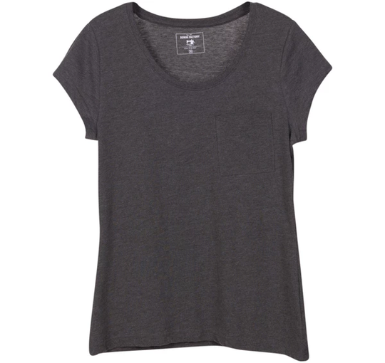 Pocket Tee W, Olive Melange, 38, T-Shirts