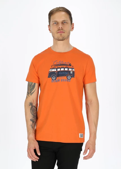 Surfer Van Tee, Orange, 2xl, T-Shirts