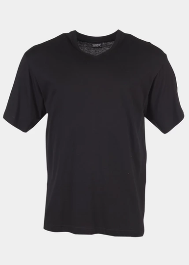 Clique T-Shirt V-Neck, Black, Xl, T-Shirts