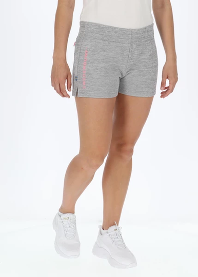 Training Logo Short Shorts W, Lt. Grey Melange/Lt. Pink, 46, Träningsshorts