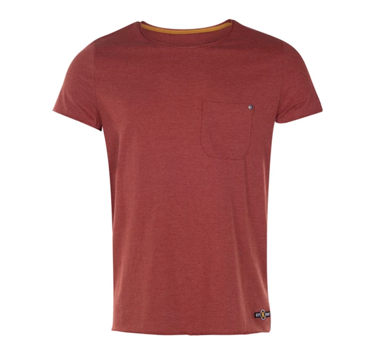 Pocket Tee, Rost Red Melange, S, T-Shirts