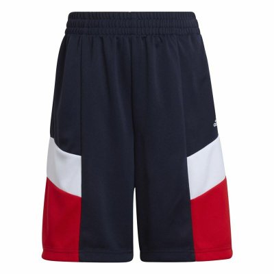 Nederdel träningsoverall för barn Adidas D2M Big Logo Mörkblå (Storlek: 15-16 år)