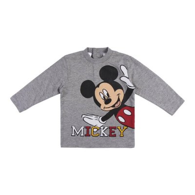Långärmad t-shirt, Barn Mickey Mouse Grå (Storlek: 6 månader)