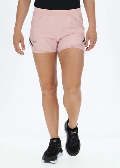Ua Fly By 2.0 2n1 Short, Retro Pink, S, Träningsshorts